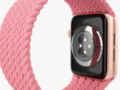 Apple Watch Series 6 braided solo loop gold 3D model