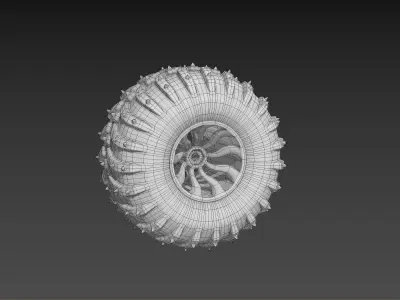 Rubber model tractor tire 3D model