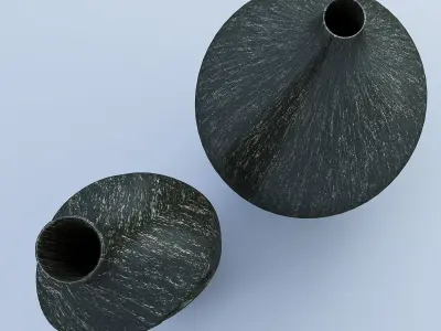 Wooden Vases 3D model