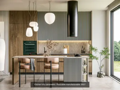 Kitchen parametric Resizable  Collection No 4  of 16 Scenes