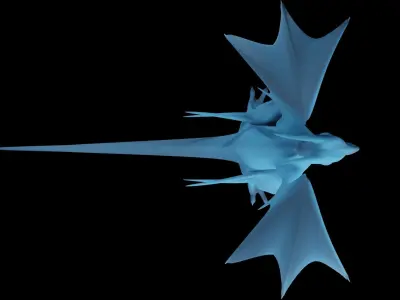 Lowpoly Rigged Bird-Dragon Low-poly 3D model