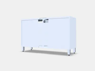 BESTA TV bench with doors 35 Low-poly 3D model
