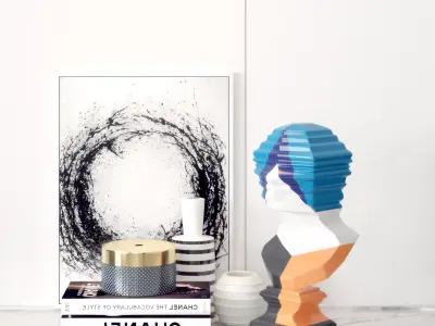 Abstract Modern Sculpture Decoration Geometry 3D model