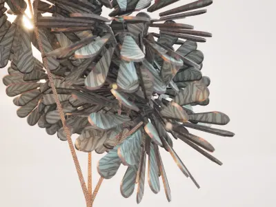 Conceptual shrub S1Bv1 Low-poly 3D model