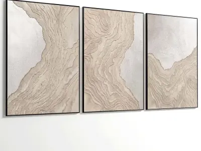 Abstract Painting Set of 3 pieces - No 28 Low-poly 3D model