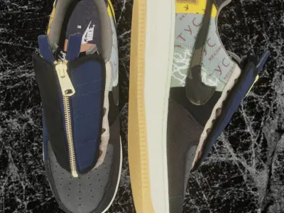 NIKE AIR FORCE 1 CACTUS JACK TRAVIS SCOTT 3D SHOES 3D model