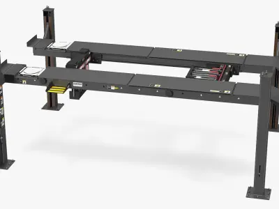 4 Post Car Lift Generic 3D model