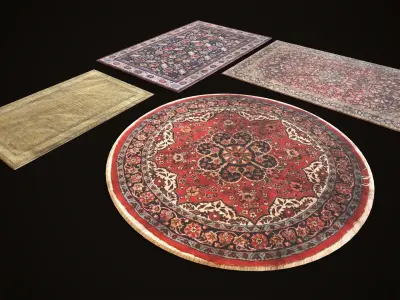Vintage Carpets Low-poly 3D model