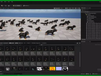 Rottweiler Puppy Dog Low-poly 3D model