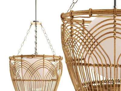 Serene deco basket lantern 3D model