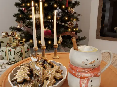 Christmas Corner 2 Blender Scene 3D model