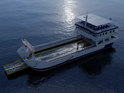 Greek Ferry boat ship  3D model