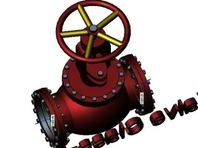 Globe Valve - Revit Family - Size 50mm - 500mm 3D model