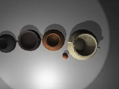 Vase Pack Low-poly 3D model