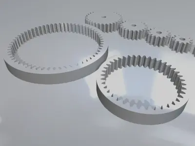 internal and spur gears 3D print model