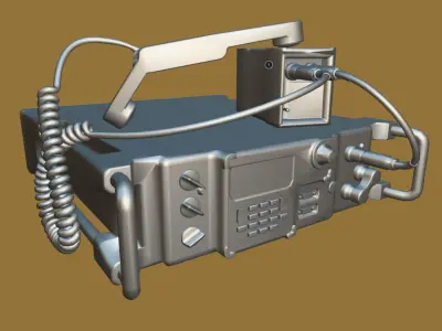 Military Radio Low-poly 3D model