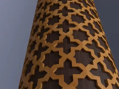 Ornamental column 1  3D model