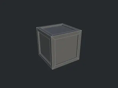 Wood box low-poly Free low-poly 3D model