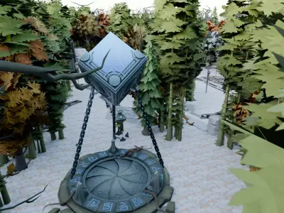 3D model of Dota2 game map Low-poly 3D model