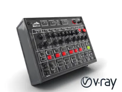 BeatGrid Lighting Console model pack with DMX integration and... Low-poly 3D model