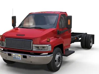 Industrial frame truck Low-poly 3D model
