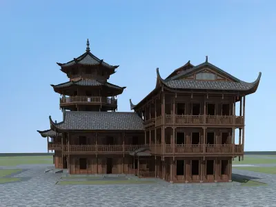 Ancient Chinese architecture 3D model
