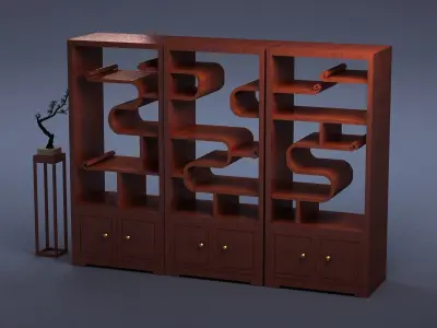 cabinet cabinet wardrobe sofa bed table bookshelve 3D model