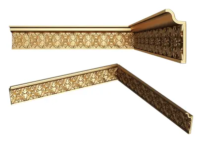 Cornice Decoration Molding 050 90 Degree Low-poly 3D model