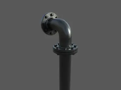 steel pipes 3D model buy