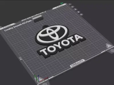Toyota keychain 01 3D print model