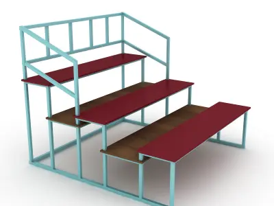 Stadium Bench 3D model