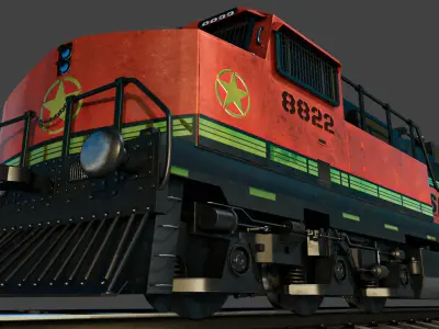 Train BNSF 3D model