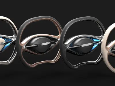 concept steering wheel 3D model