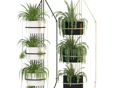 Metal Plant Set 04 3D model