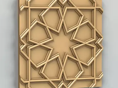 Wall panel 032 Arabic 3D model