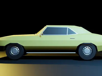 Low-Poly Chevrolet Camaro 1969 Low-poly 3D model