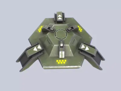 Sci fi trap Low-poly 3D model