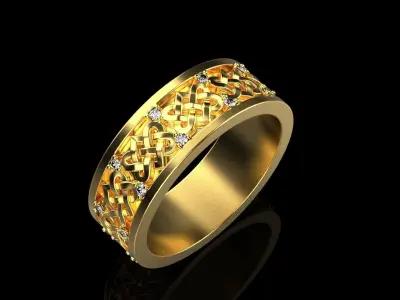 celtic knot ornament ring model 474 3D print model