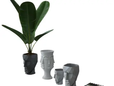flower vase Low-poly 3D model