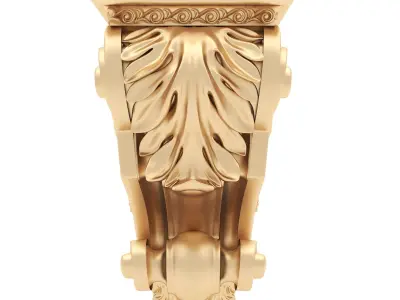 Corbel 1 gold ornate 3D model