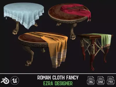 Roman Cloth Fancy Low-poly 3D model