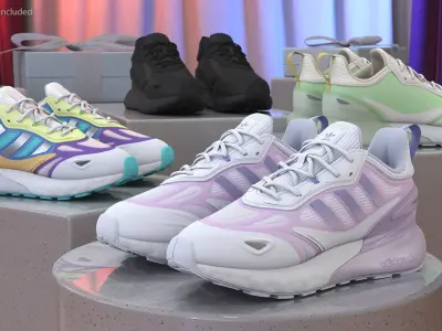 Adidas ZX 2K Boost Shoes 3D model