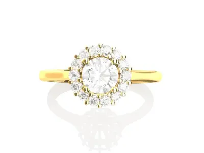 Solitaire Engagement Ring Free 3D print model