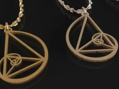 Fibonacci Necklace or earrings 3D print model