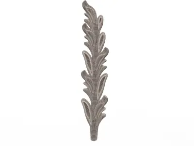 3D Leave Carving Plaster Molding Decoration 3 Low-poly 3D model