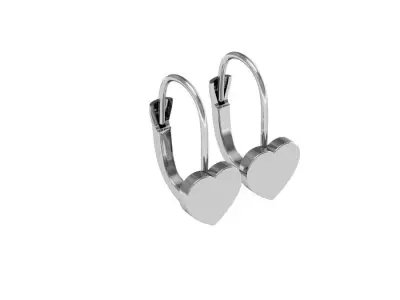 heart shaped huggy earrings 3D print model