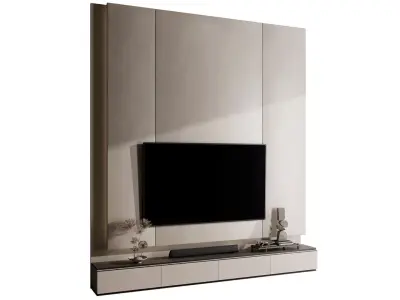 Tv wall set-16 3D model