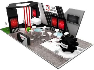 Booth Exhibition Stand a579e 3D model