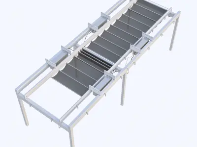 Motorized Pergola Low-poly 3D model