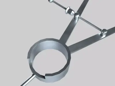 Straight Spring Caliper Low-poly 3D model